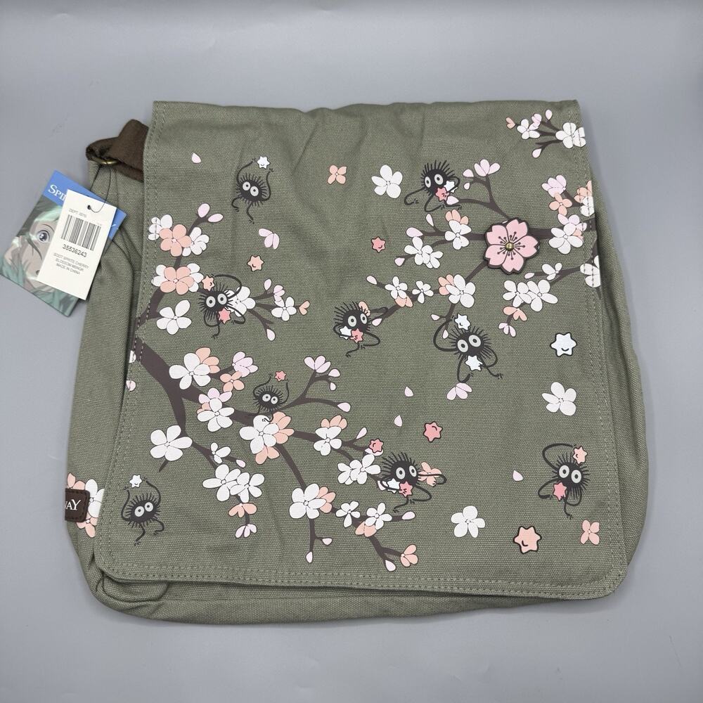 Studio Ghibli Spirited Away Soot Sprites Cherry Blossom Messenger Bag NEW
